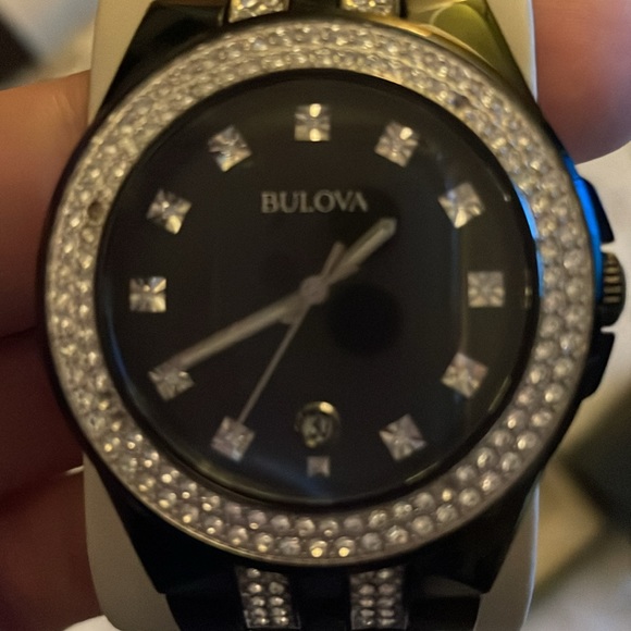 Bulova Date Diamond and Crystal Men’s Dress Watch - Picture 11 of 15